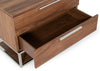 Modrest Heloise Contemporary Walnut & Stainless Steel Nightstand Model VGBBMB1502-NS