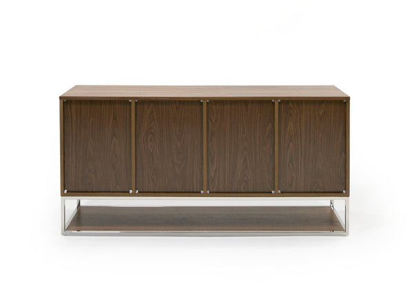 Modrest Heloise Modern Walnut And Stainless Steel Buffet Model VGBB-MK1502-B