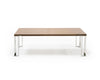 Modrest Heloise Modern Walnut & Stainless Steel Dining Table Model VGBB-MI1502A-WAL-DT