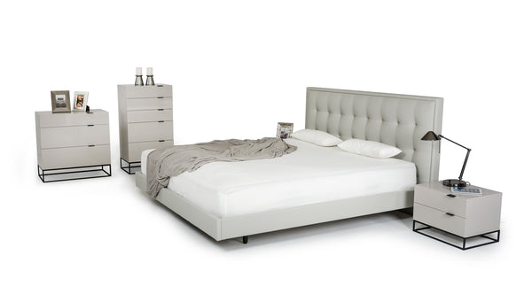 Modrest Hera Modern Grey Leatherette Bed Model VGCNHERA-BED