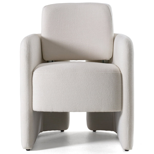 Modrest Hermosa Modern White Fabric Dining Chair Model VGKK-KF.Y2220-WHT