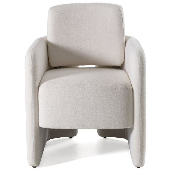 Modrest Hermosa Modern White Fabric Dining Chair Model VGKK-KF.Y2220-WHT