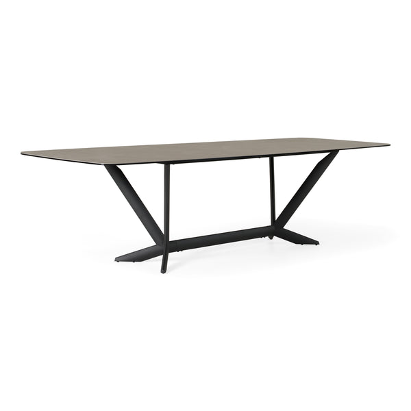 Herzog Modern Grey Ceramic Dining Table