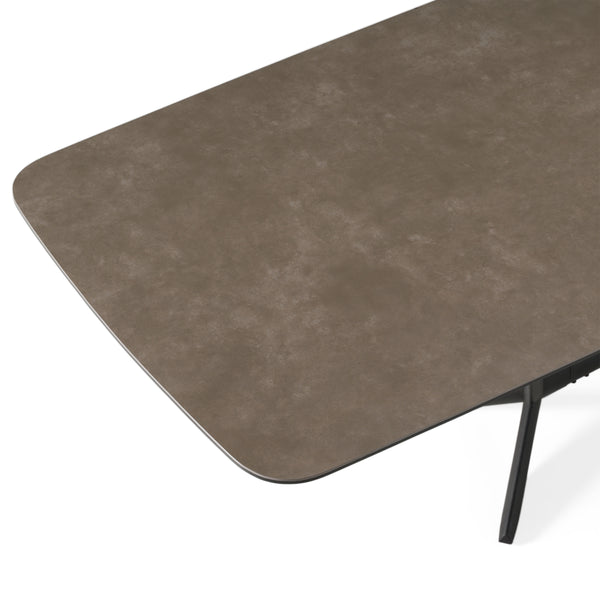 Herzog Modern Grey Ceramic Dining Table