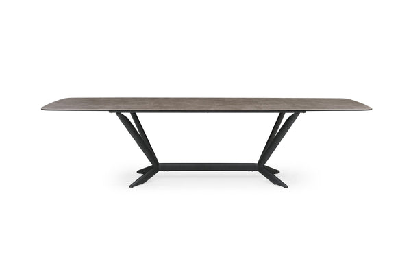 Herzog Modern Grey Ceramic Dining Table