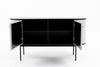 Modrest Hobart Modern Beige Fabric & Black Metal Buffet Model VGDWJ9743--BEI-BUF