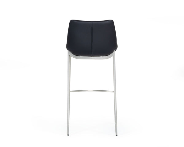 Hooper Modern Black Eco-Leather Bar Stool (Set of 2)
