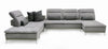 David Ferrari Horizon Modern Grey Fabric & Grey Leather U Shaped Sectional Sofa Model VGFTHORIZON-GREY