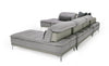 David Ferrari Horizon Modern Grey Fabric & Grey Leather U Shaped Sectional Sofa Model VGFTHORIZON-GREY