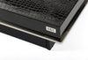 Horizon Modern Black Crocodile Coffee Table With Pull Out Squares Model VGUNAK856-120C-BLK