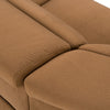 Horton Modern Brown Fabric Sectional w/ 3 Recliners