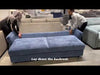 ACME Haran Blue Fabric Sofa with Sleeper Storage & 2 Pillows Model LV03120