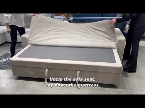 ACME Leira Beige Linen Sofa with Sleeper Model LV03490