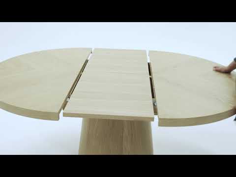 Modrest Cloud Modern Natural Oak Extendable Dining TableModel VGME-CLOUD-DT