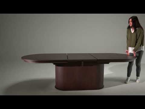 Modrest Milan Modern Brown Oak Dining Table With Extension Model VGME-MILAN-BRN