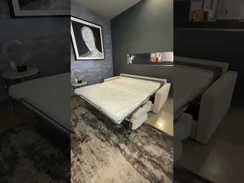 Revers Italian Modern Grey Fabric 55" Sofa Bed