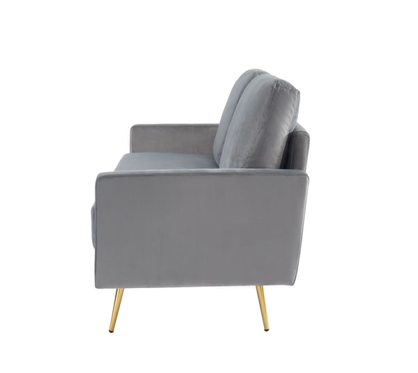 Huffine Modern Grey Fabric Sofa