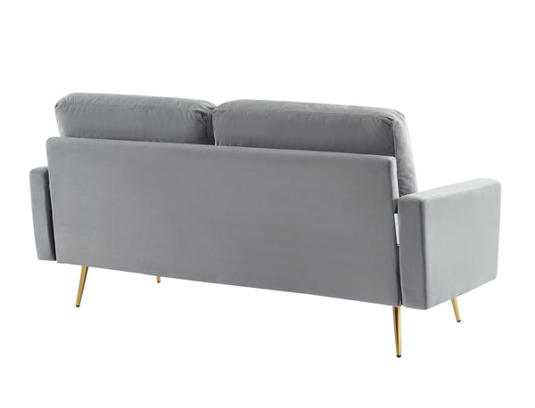 Huffine Modern Grey Fabric Sofa