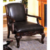 Furniture of America Sheffield Antique Dark Cherry Traditional Accent Chair Model CM-AC6177-PU