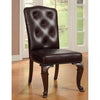 Furniture of America Bellagio Brown Cherry/Dark Brown Traditional Leatherette Side Chair (2/Box) Model CM3319L-SC-2PK