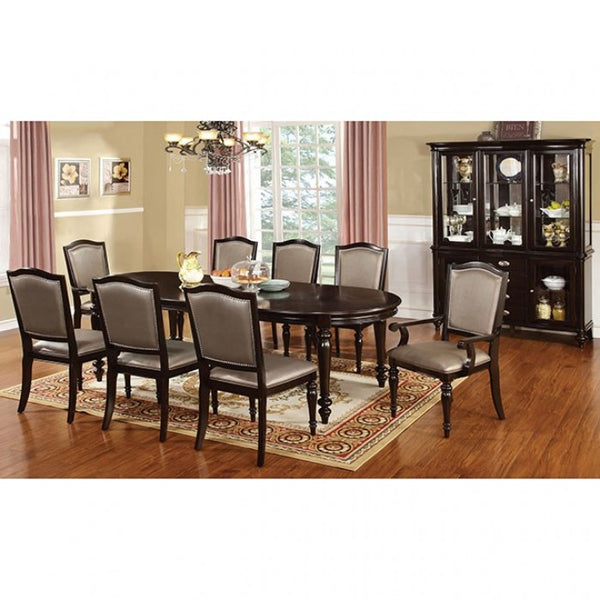 Furniture of America Harrington Dark Walnut/Tan Transitional Side Chair (2/Box) Model CM3970SC-2PK