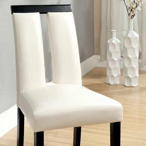 Furniture of America Luminar Black/White Contemporary Side Chair (2/Box) Model CM3559SC-2PK