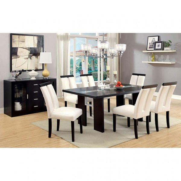 Furniture of America Luminar Black/White Contemporary Side Chair (2/Box) Model CM3559SC-2PK