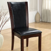 Furniture of America Manhattan Dark Cherry/Brown Contemporary Side Chair (2/Box) Model CM3710SC-2PK
