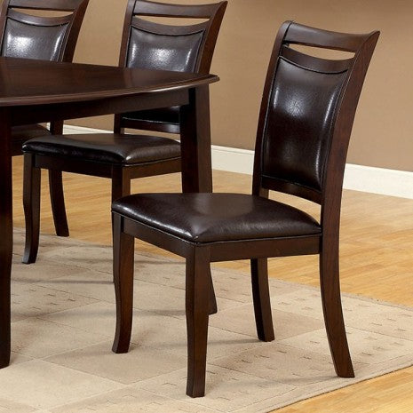 Furniture of America Woodside Dark Cherry/Espresso Transitional Side Chair (2/Box) Model CM3024SC-2PK