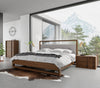 Nova Domus Falcor Modern Grey Fabric & Walnut Veneer Bed Model VGMABR-107-BED