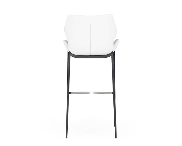 Ithaca Modern White Leatherette Bar Stool (Set of 2)