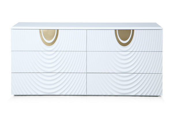 J1869-D Sample White + Gold Dresser