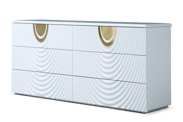 J1869-D Sample White + Gold Dresser