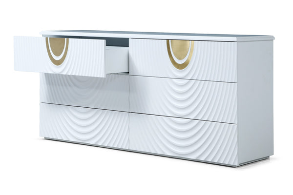 J1869-D Sample White + Gold Dresser