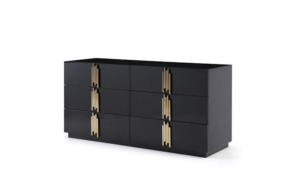Modrest Token Modern Black & Gold Bedroom Set Model VGVCBD815-SET