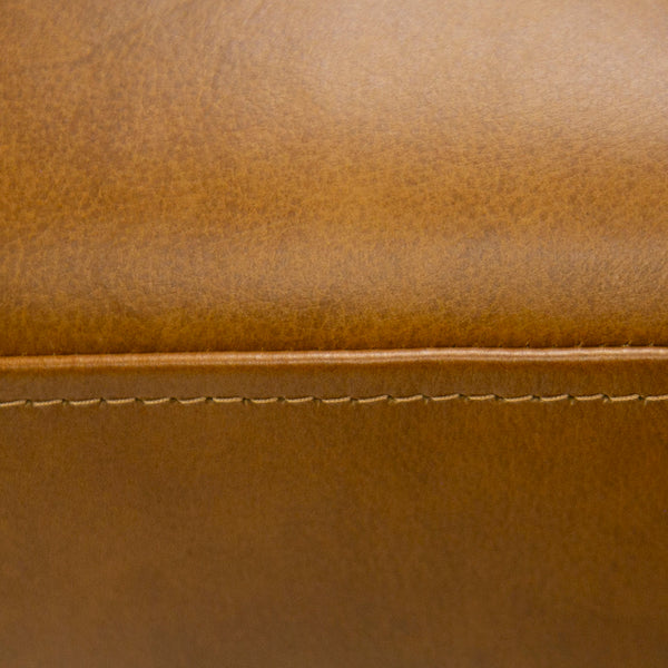 Divani Casa Jacoba Modern Camel Leather Rectangular Ottoman Model VGKK-KF-2620-ROT-CML