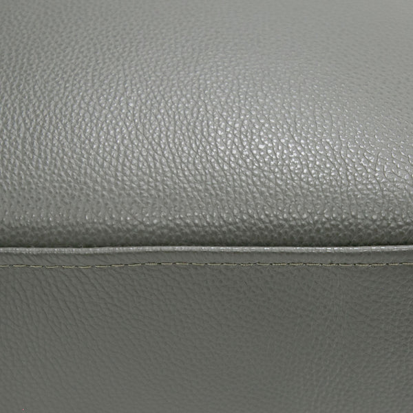 Divani Casa Jacoba Modern Dark Grey Leather Rectangular Ottoman Model VGKK-KF-2620-ROT-DKG