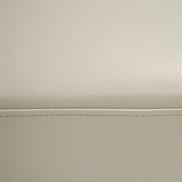 Divani Casa Jacoba Modern Light Grey Leather Rectangular Ottoman Model VGKK-KF-2620-ROT-LG