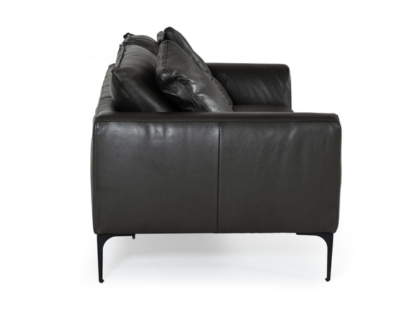 Divani Casa Jacoba Modern Dark Grey Leather Sofa Model VGKKKF2620-DKGRY-S-3