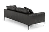 Jacoba Modern Dark Grey Leather Sofa