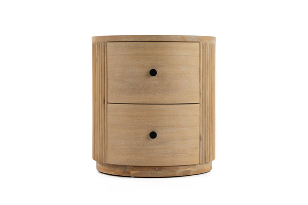 Modrest Jacobson Modern Natural Acacia Nightstand Model VGWD-LYO-BST02