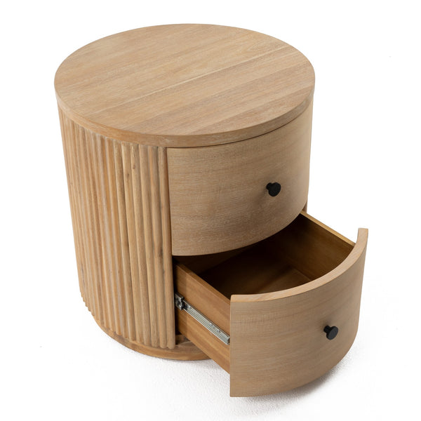 Jacobson Modern Natural Acacia Nightstand