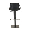 Jaffee Industrial Black Eco-Leather Bar Stool