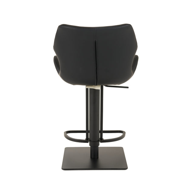 Jaffee Industrial Black Eco-Leather Bar Stool