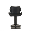Jaffee Industrial Black Eco-Leather Bar Stool