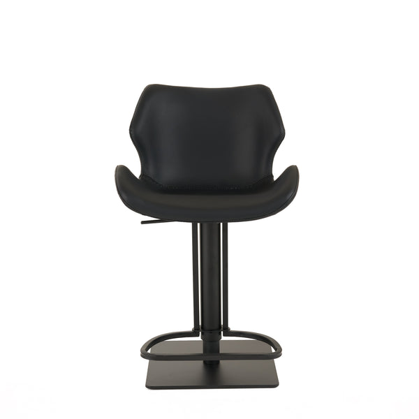 Jaffee Industrial Black Eco-Leather Bar Stool