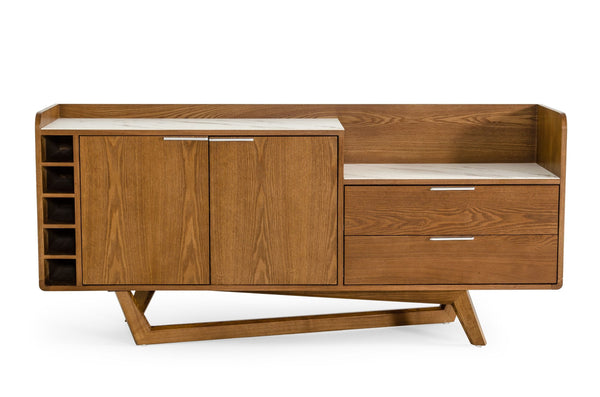 James Contemporary Walnut & White Buffet