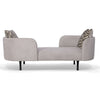 Divani Casa Jamie Glam Light Grey Fabric Two Seater Chaise Model VGODZW-21014-A0-GRY-L