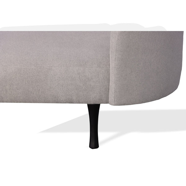 Divani Casa Jamie Glam Light Grey Fabric Two Seater Chaise Model VGODZW-21014-A0-GRY-L