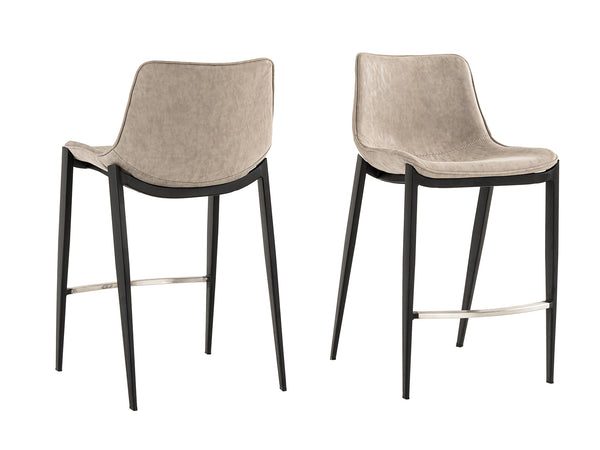 Modrest Jane Modern Tan & Black Counter Stool (Set Of 2) Model VGHR5361C-BRN